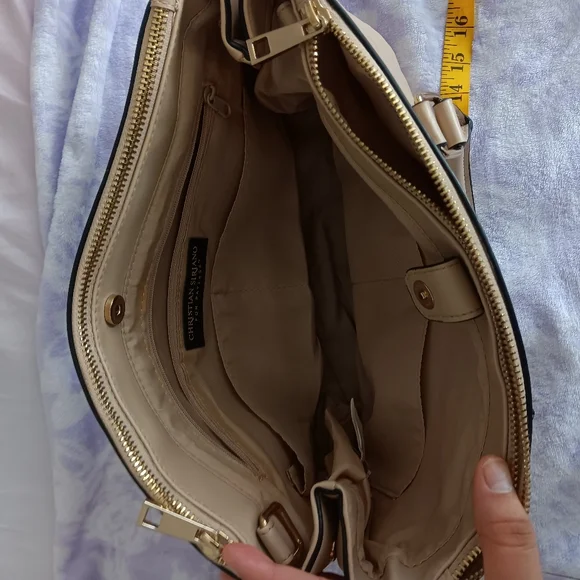 Michael Kors Beige Leather Satchel with Top Handles - Picture 3 of 5